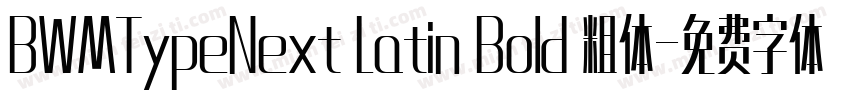 BWMTypeNext Latin Bold 粗体字体转换